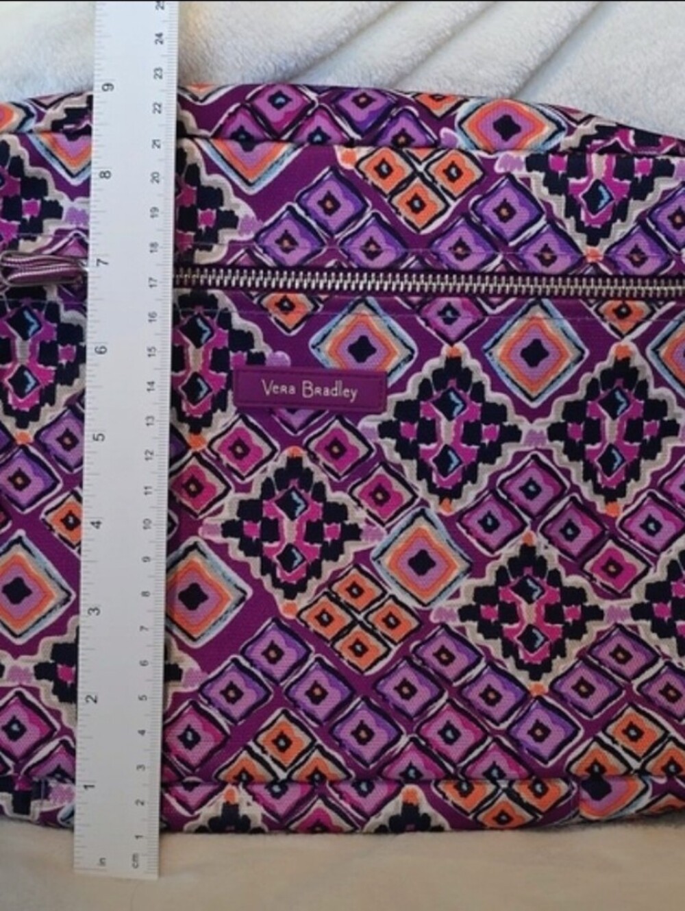Vera Bradley Dream Diamonds Purple Geometric Seat Back Organizer. EUC - Picture 5 of 6